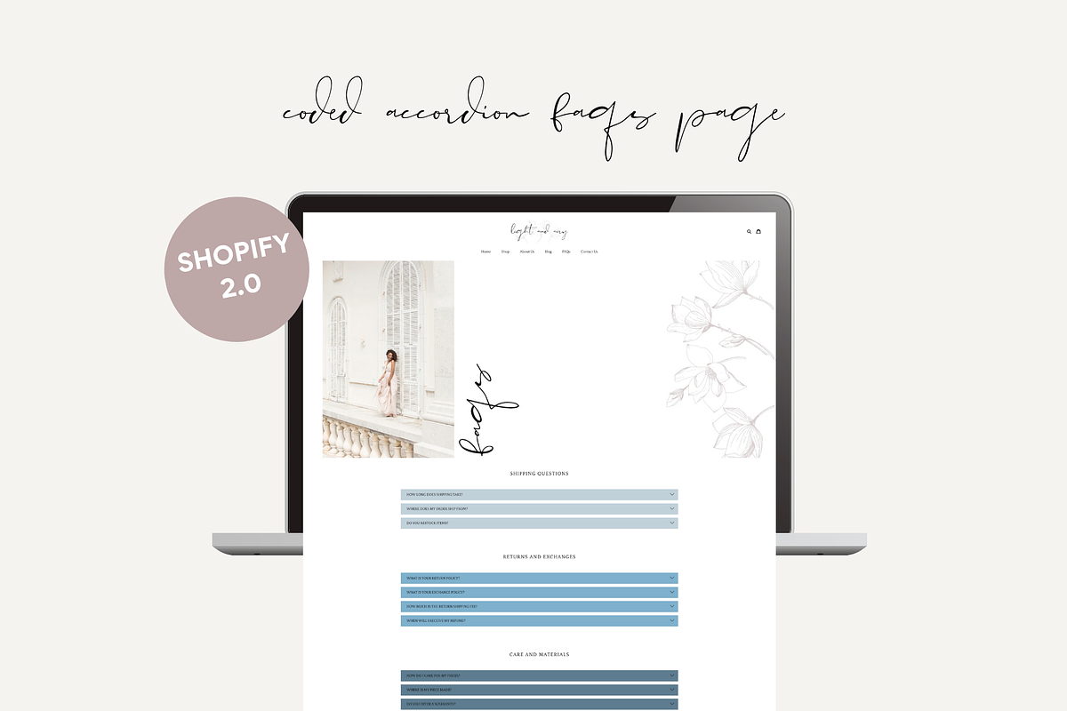 Elegant Shopify Theme | Light + Airy, a Templates & Theme by Easy Website Themes (Photo 4 of 8)