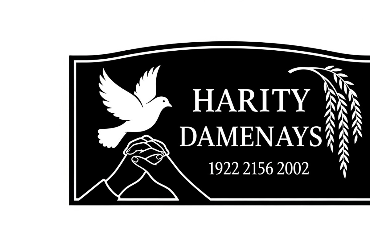 memorial plaque laser cut design, a Graphic by Amazin_art (Photo 11 of 31)
