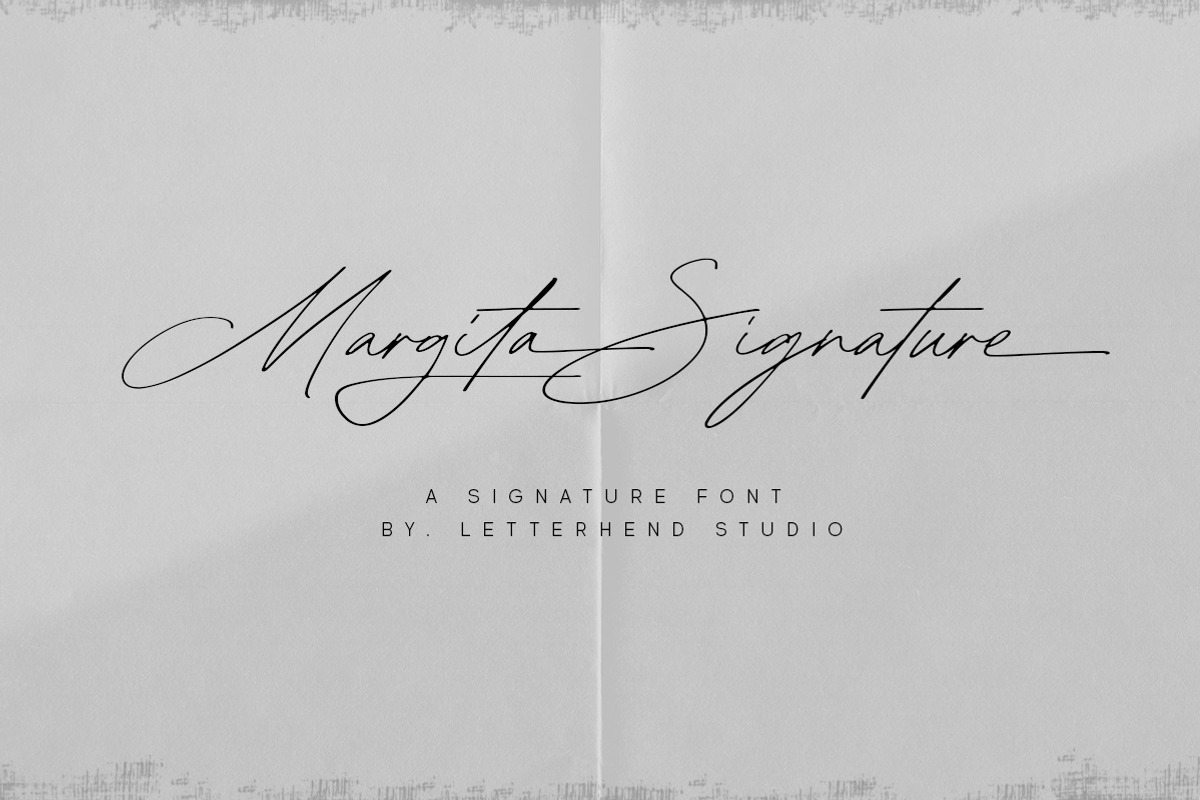 Margita Signature, a Script Font by Letterhend Studio (Photo 1 of 9)
