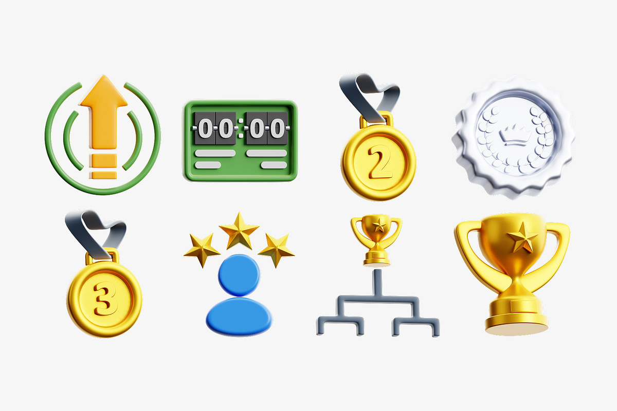 Leaderboard 3D Icon Set, an Object 3D Model by Eklip Studio (Photo 3 of 3)