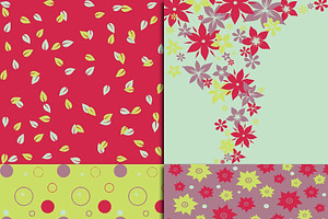 Spring Flowers Digital Paper