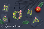 Hand Drawn Summer Flower Alphabet SV, an Object Graphic by Happy Letters (Thumbnail 5 of 6)
