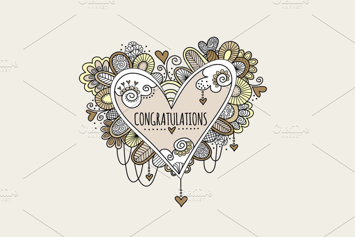 Congratulations Heart, an Illustration by Tazi Design (Photo 3 of 3)