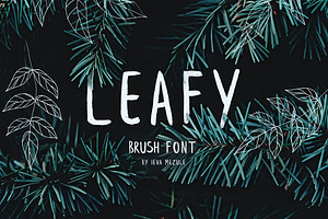 Leafy Brush Font