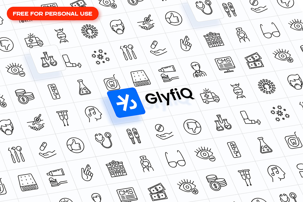 Glyfiq Medical & health icon plugin, an Outline Icon by Alex Blogoodf (Photo 1 of 8)