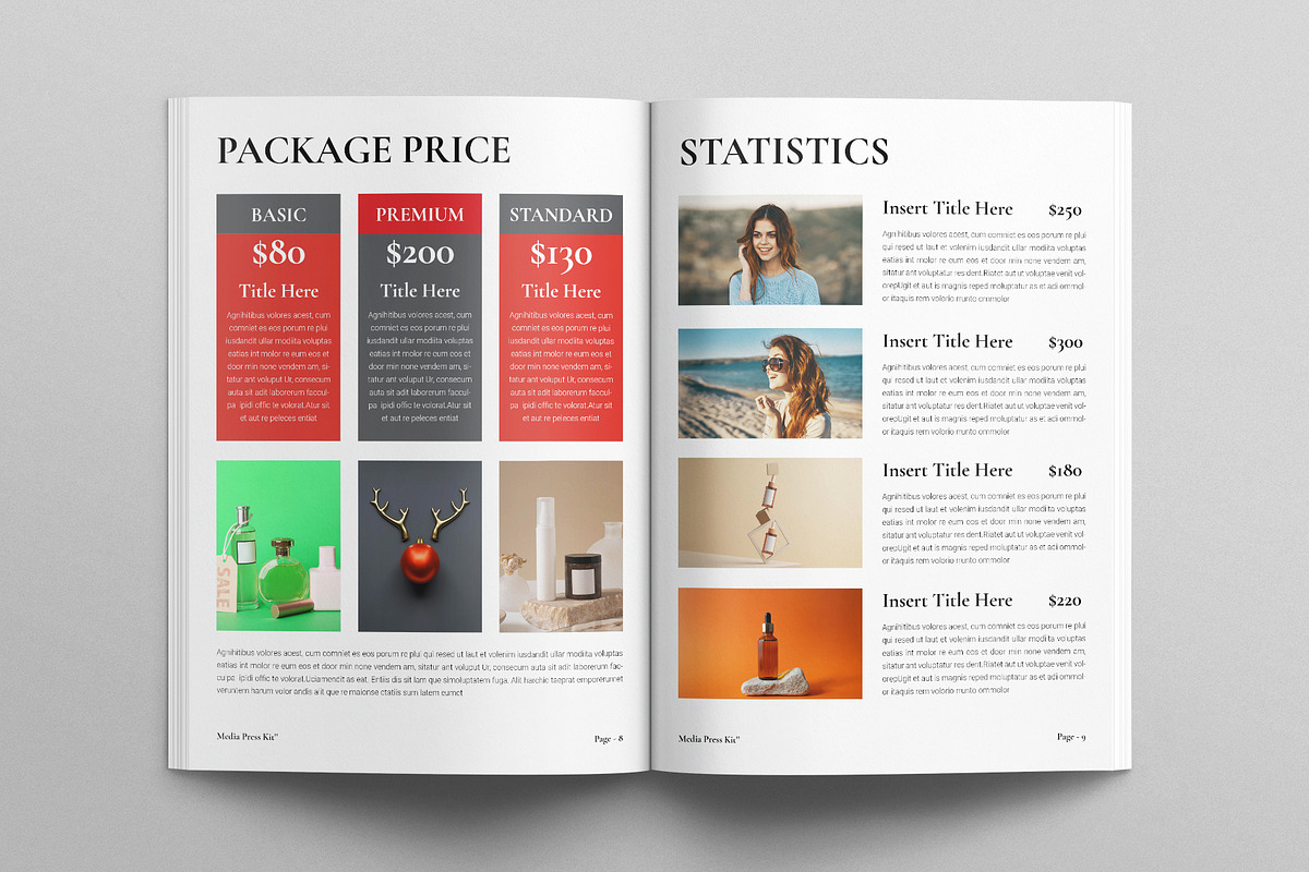 Media Press Kit Template, a Brochure Template by E-Type