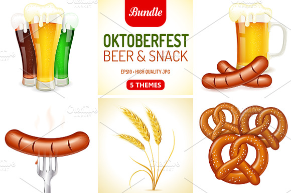 Oktoberfest Themes With Beer Snack