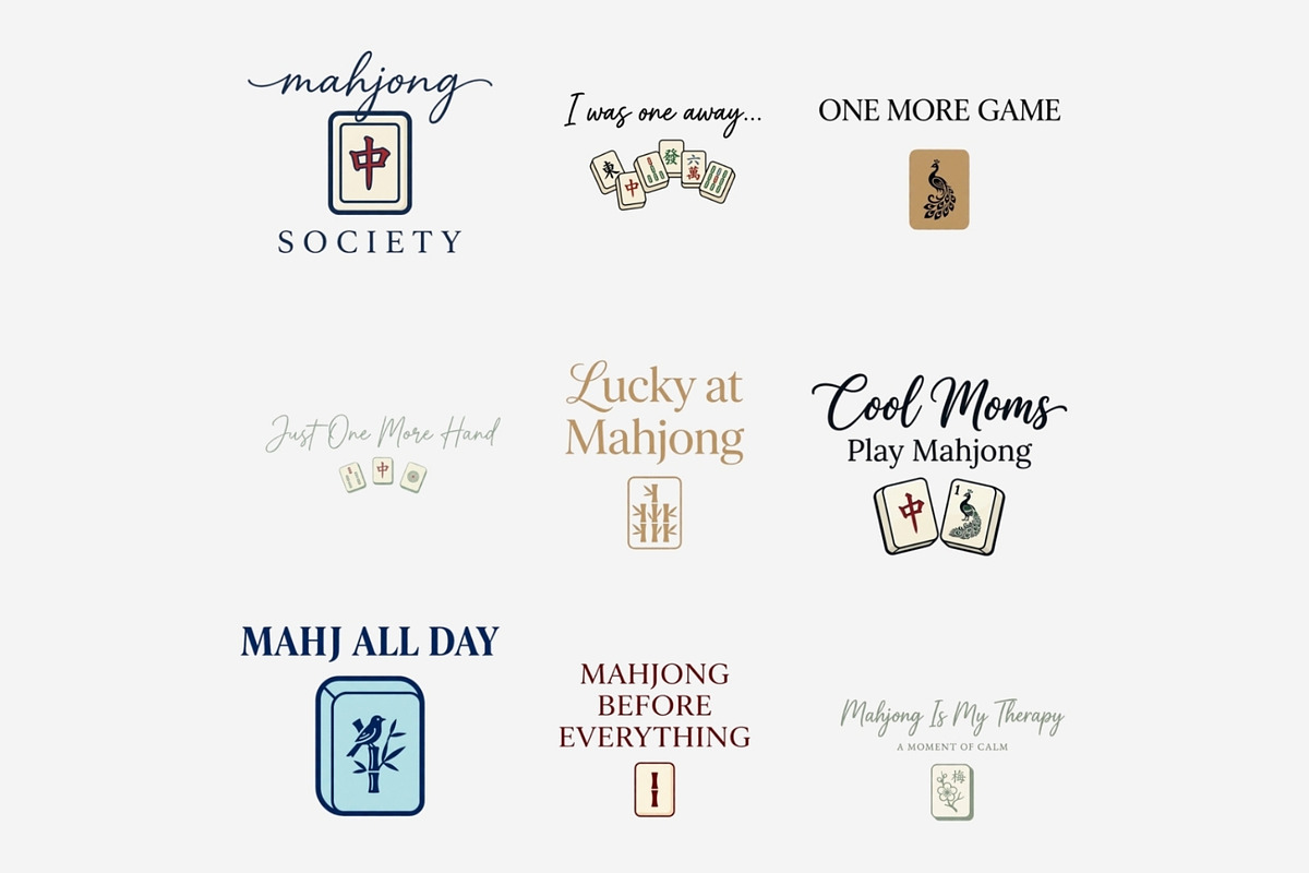 Mahjong Quotes PNG Sublimation, a Seasonal Illustration by Tanya Kart (Photo 7 of 11)