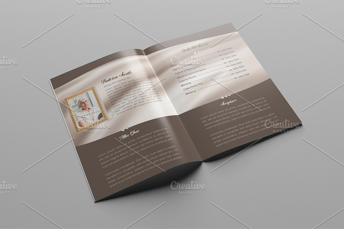 Funeral Program | Ms Word Version, a Brochure Template by GreenPixi (Photo 2 of 4)