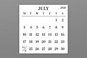 2028 Large Number MON-SUN Calendar, a Stationery Template by Running With Foxes (Thumbnail 3 of 5)