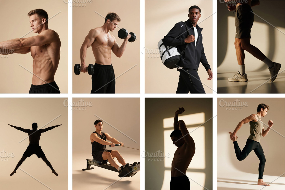100 Men Workout Stock Photos Bundle, a Sports & Recreation Photo by Selenique Studio (Photo 13 of 20)