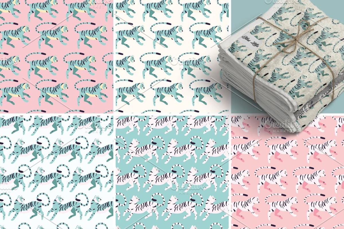 Tigers - 44 Seamless Patterns, a Pattern Graphic by Blue Lela Design (Photo 11 of 13)