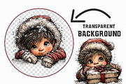 Retro Christmas Peeking Boy PNG, an Illustration by Libby Wishes (Thumbnail 3 of 6)
