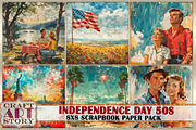 Retro Independence Day 50s journal, a Person Illustration by CraftArtStory (Thumbnail 3 of 7)
