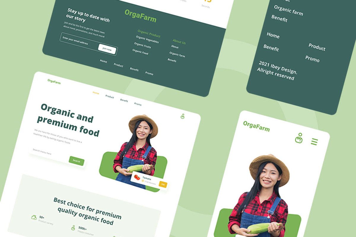 Organic Farm Web Design, a Wireframe Template by INSPR STD (Photo 5 of 6)