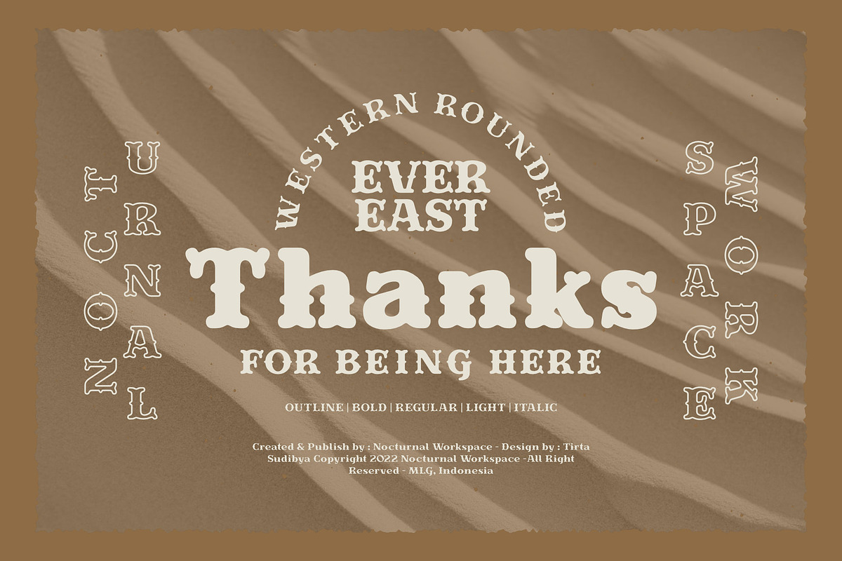 Evereast Western Rounded, a Serif Font by Nocturnal Workspace (Photo 9 of 9)