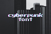 Glitch cyberpunk font / 8-bit fonts., a Font by Nomber_86 (Thumbnail 1 of 4)