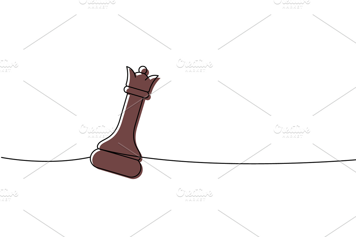 Linear colored outline of a brown, an Illustration by GraphiShop