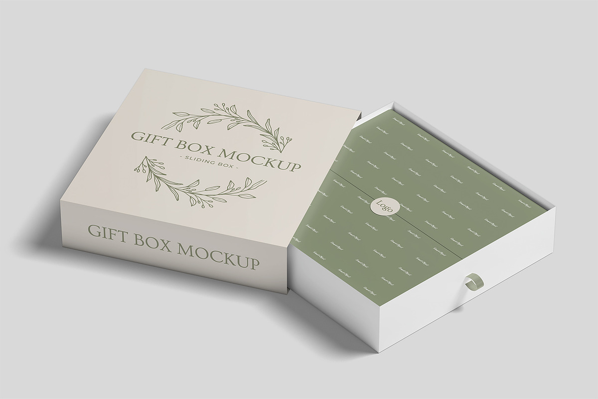 Sliding Gift Box Mockup, a Packaging Mockup by Compositing Studio (Photo 15 of 21)