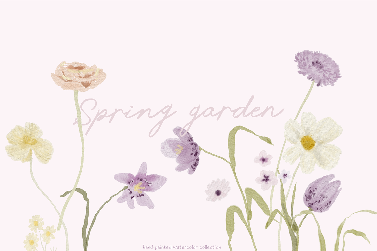 SPRING GARDEN - hand-painted Flowers, a Decorative Illustration by Youksy (Photo 2 of 12)