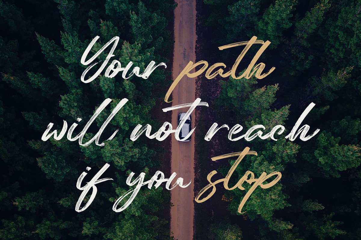 Reinkies - Authentic Brush Script, a Script Font by Almarkhatype (Photo 7 of 10)