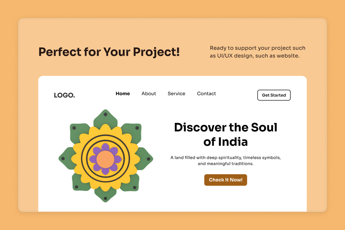 India Spiritual Culture 3D Icons, a Work Illustration by twinstd (Photo 5 of 6)