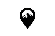 Mountain Location Pin Icon Set, a Graphic by hafijul (Thumbnail 2 of 11)