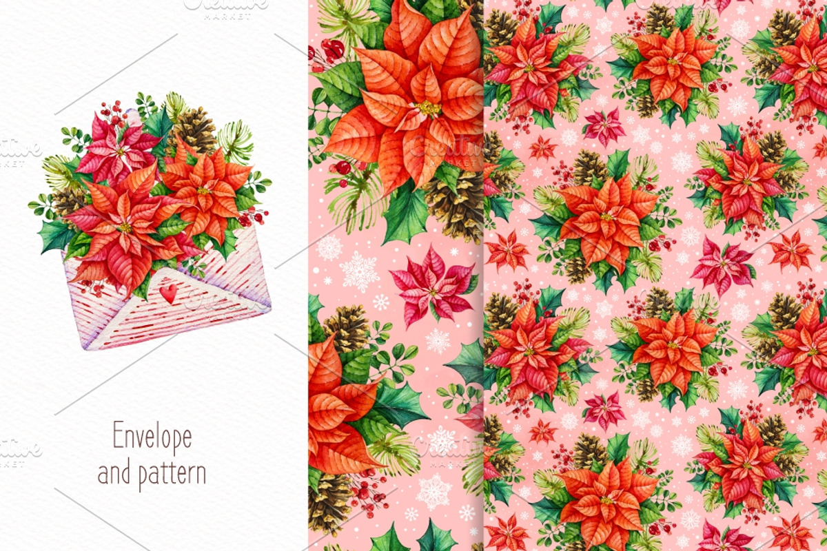 Happy New Year.Watercolor collection, a Decorative Illustration by Ekaterina Mikheeva (Photo 6 of 8)