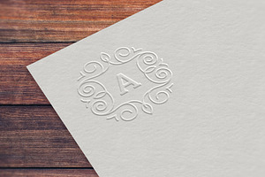 Embossed Effect Logo Mockup