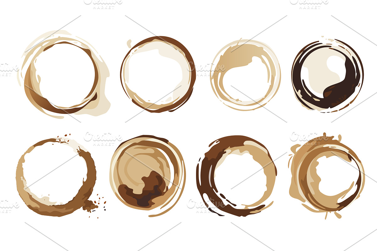 Coffee Ring Stains, a Food Illustration by alexdndz