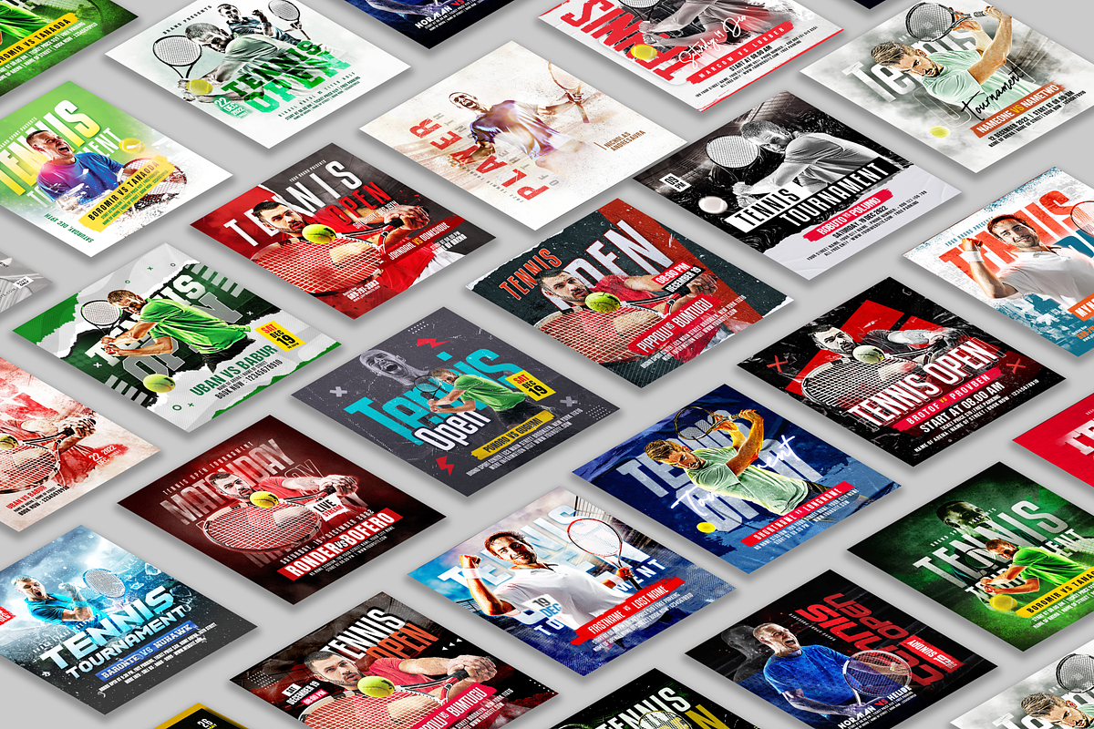 25 Tennis Flyer Template Bundle, a Flyer Template by NanoAgency (Photo 2 of 2)