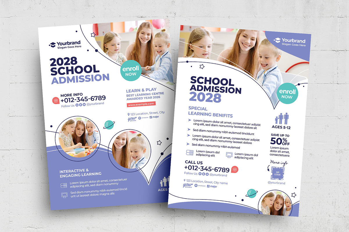 Modern School Education Flyer, a Flyer Template by BrandPacks (Photo 1 of 5)