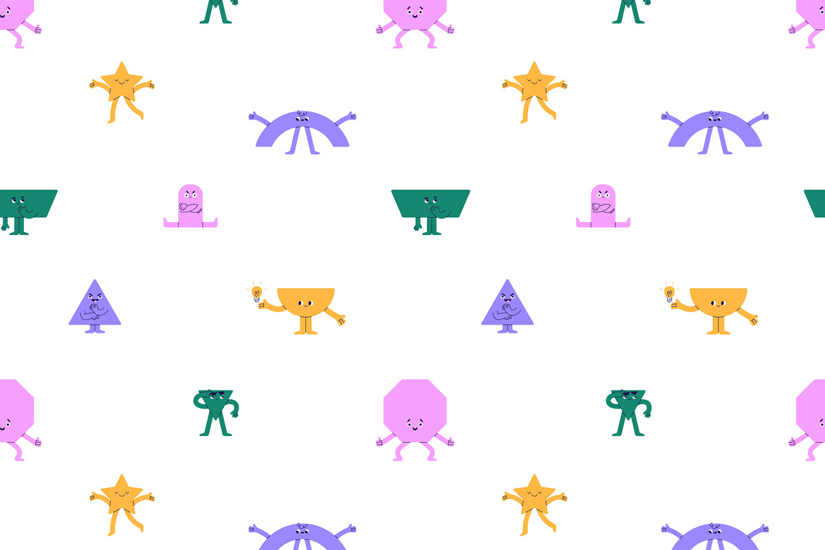 Geometric shapes seamless patterns, a Pattern Graphic by Good Studio (Photo 5 of 13)