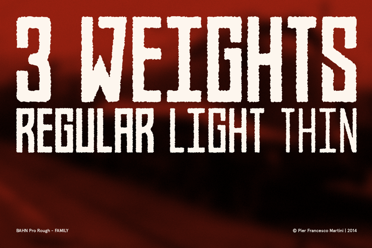 BAHN Pro Rough - FAMILY, a Sans Serif Font by MARTINI Type Designer (Photo 2 of 5)