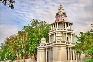 Drum Tower in the old city of Bangkok, Thailand, an Architecture Photo by Leonid Andronov