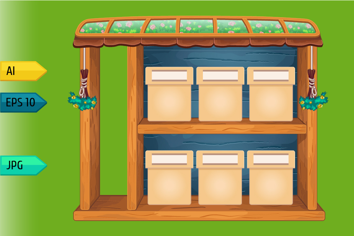 Game wooden store windows set, a Templates & Theme by julia_musdotter (Photo 20 of 21)