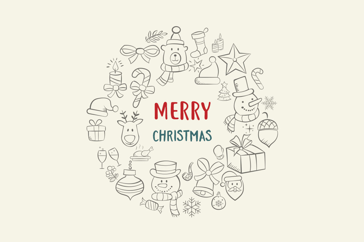 80 Hand-Drawn Christmas Icons, an Outline Icon by WellMadePixel (Photo 2 of 4)