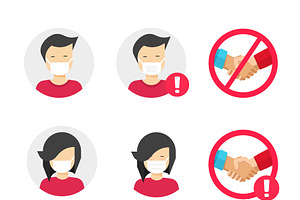 covid-19 medical face masks vector