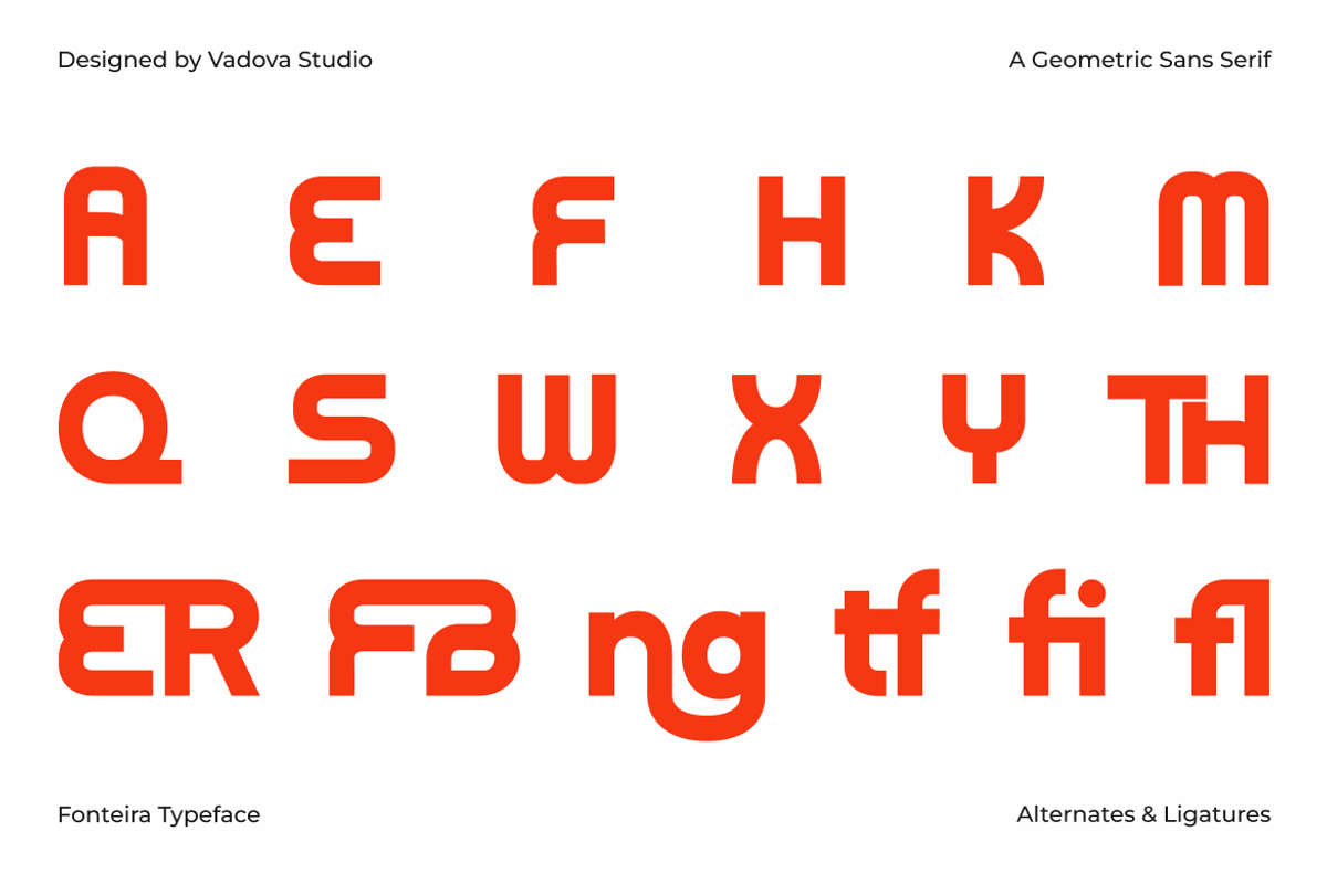 Fonteira Geometric Sans Serif Font, a Sans Serif Font by Vadovastd (Photo 4 of 9)