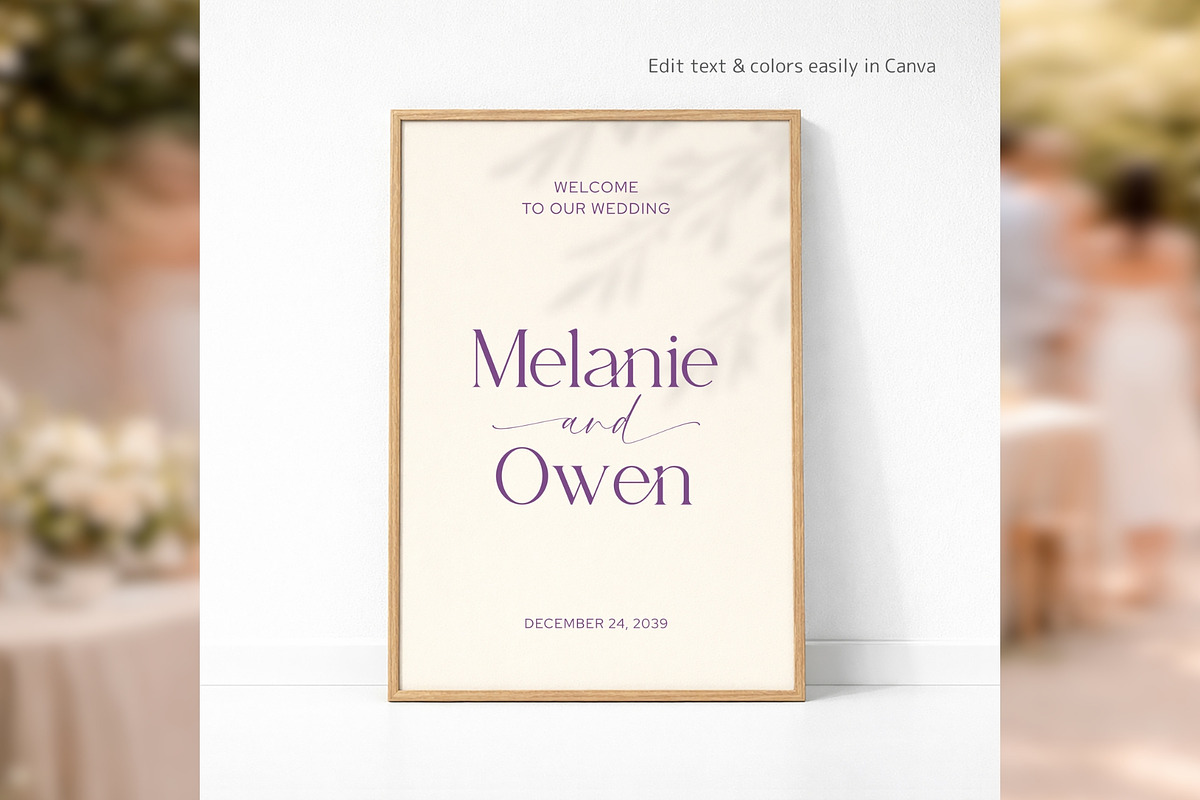 Elegant Welcome Sign Canva bd005, a Poster Template by TyphoonStudio (Photo 5 of 10)