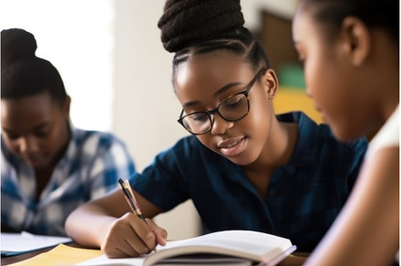 education, black woman and student, a School & Education Photo by Sergey Kotenev