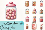 Candy Jar Clipart, an Illustration by CrexoraLab (Thumbnail 1 of 5)