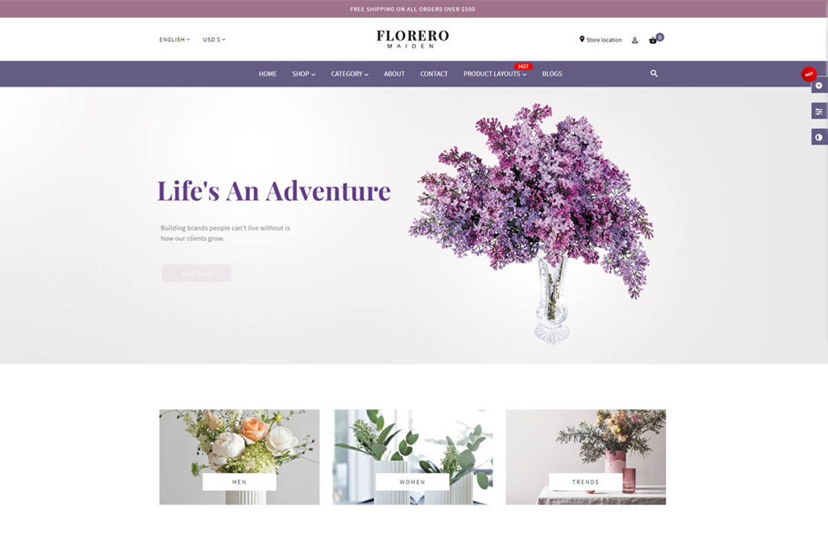 FREE LEO FLORERO - FLOWERS AND VASES, a Bootstrap Template by LeoTheme (Photo 2 of 6)