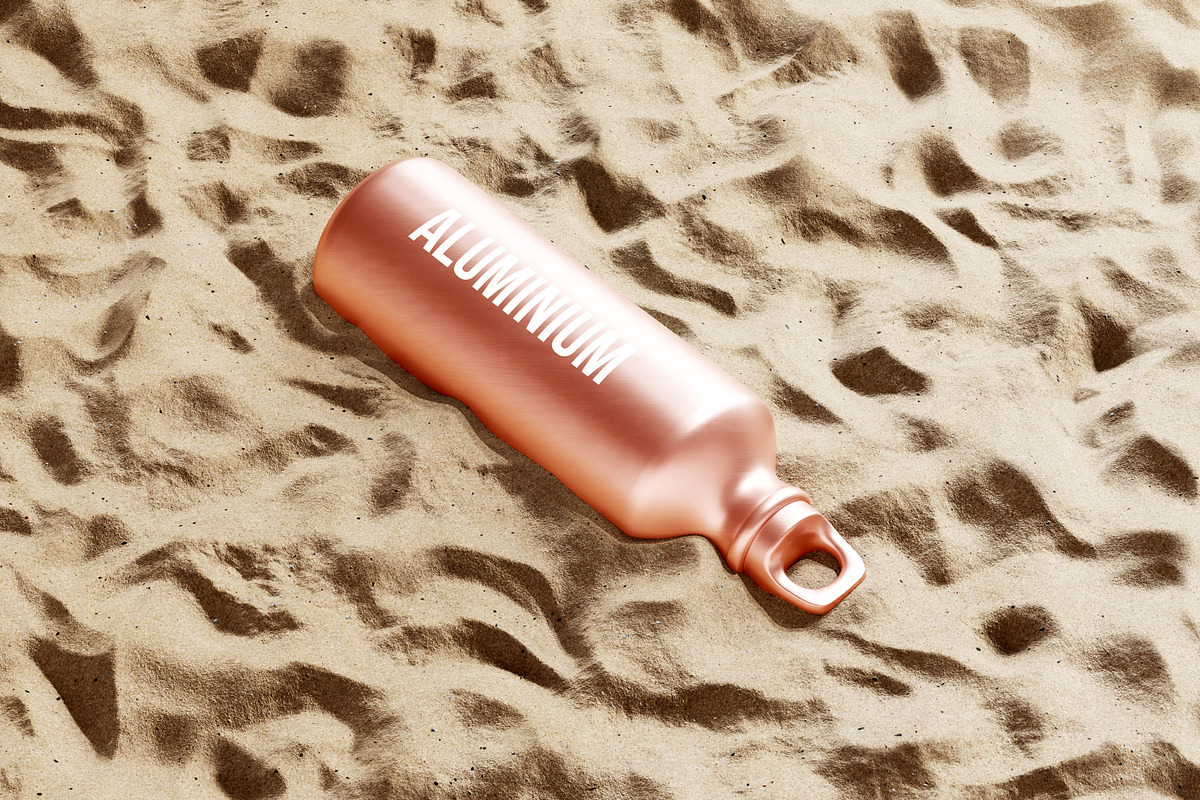 Aluminum Water Bottle Mockup Bundle, a Packaging Mockup by pmvch (Photo 8 of 51)