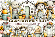 Farmhouse Easter Clipart, an Illustration by Sublimation Artist (Thumbnail 1 of 7)