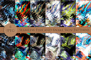 SNAKE FISH skin  6 seamless patterns, a Pattern Graphic by Futurel (Thumbnail 2 of 4)