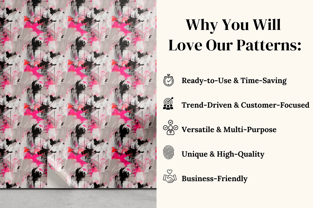 Abstract Red & Pink Patterns, a Pattern Graphic by Ninterints (Photo 4 of 12)