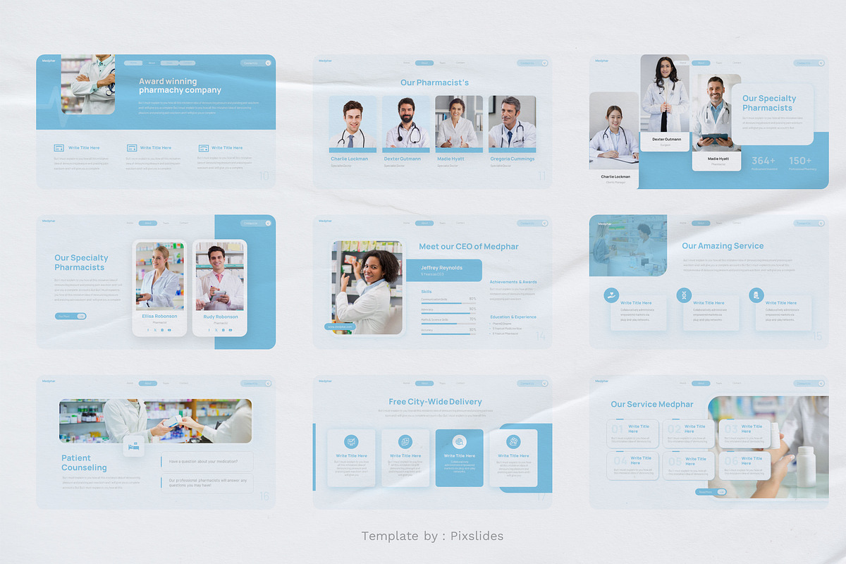 Pharmacy and Drugstore PowerPoint, a Presentation Template by Pixslides (Photo 3 of 6)
