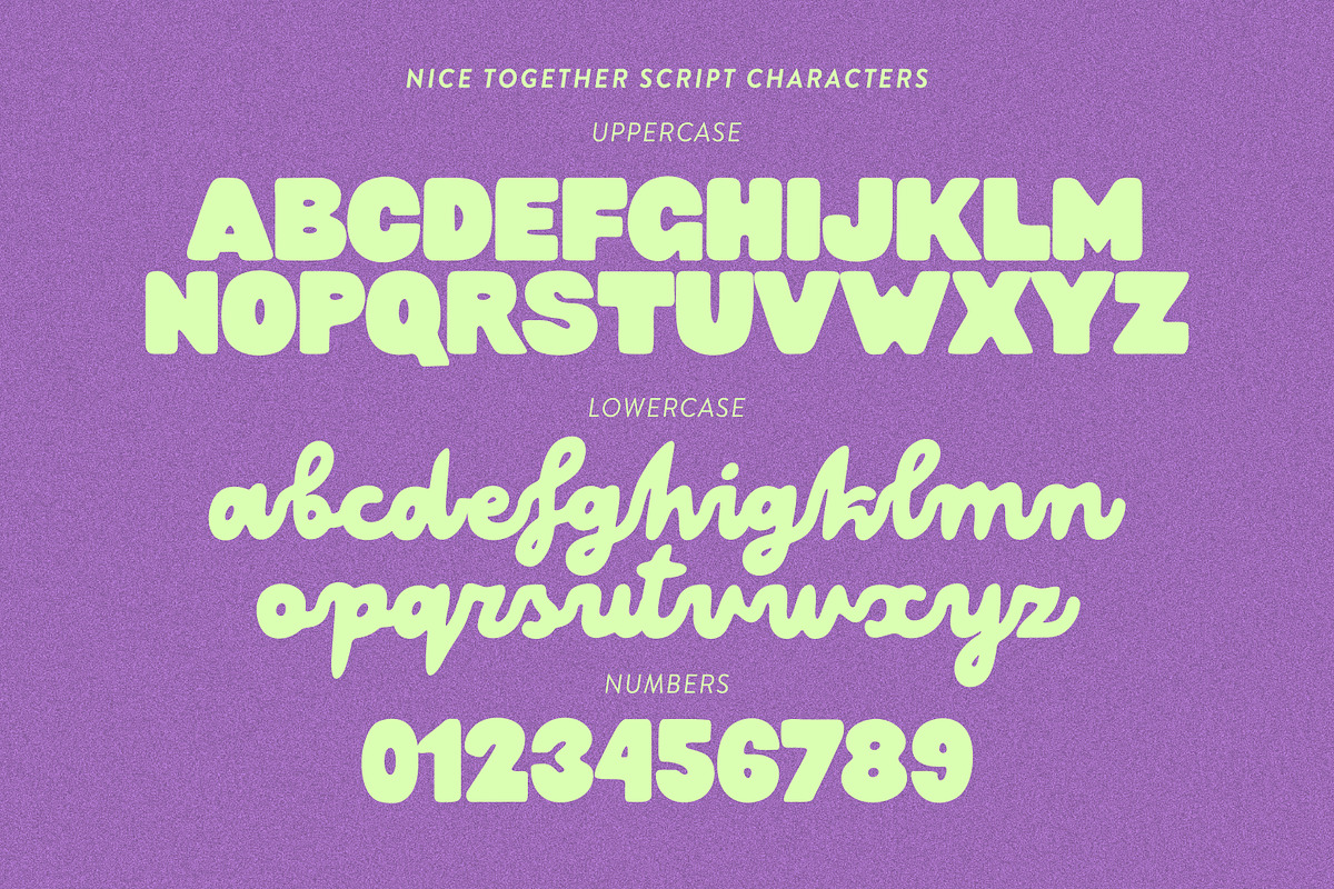 Nice Together Playful Vibe Script, a Script Font by Struvictory.art (Photo 6 of 9)