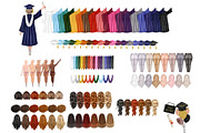 Graduation Girl with Cats Clipart, a Person Illustration by ColorfulPT (Thumbnail 5 of 6)